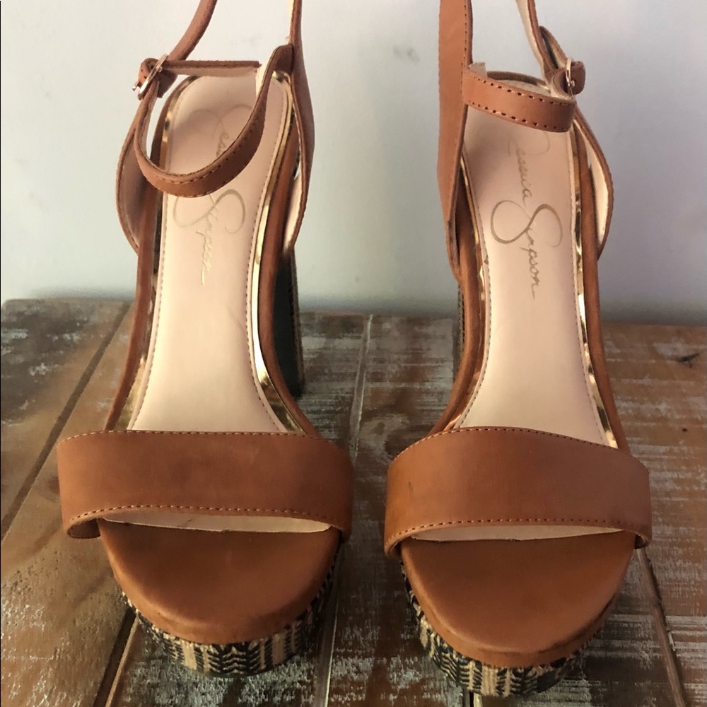 Ankle Strap Jessica Simpson Platform Heels, 8.5